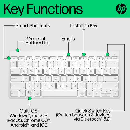 HP 692T0AA - 350 WHT Compact Multi-Device KBD