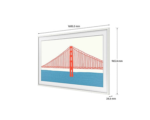 VG-SCFA75WTBRU - SAMSUNG 75" CUSTOMISABLE FRAME BEZEL KIT FOR QBC AND QMC SIGNAGE DISPLAY - WHITE