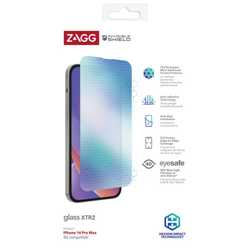ZAGG InvisibleSheild Glass XTR2 Screen Protector iPhone 14 Pro Max