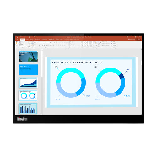 LENOVO M14D MOBILE MONITOR 14"IPS 2240X1400 (16:10), USB-C, TILT, NO POWER ADAPTER, 3YDP