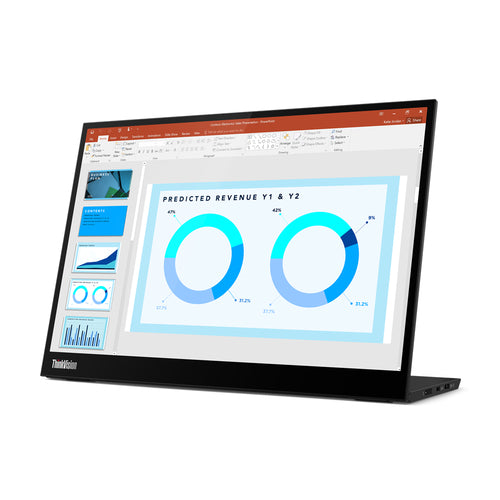 LENOVO M14D MOBILE MONITOR 14"IPS 2240X1400 (16:10), USB-C, TILT, NO POWER ADAPTER, 3YDP