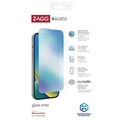 ZAGG InvisibleSheild Glass XTR2 ScreenProtector iPhone 14 Pro