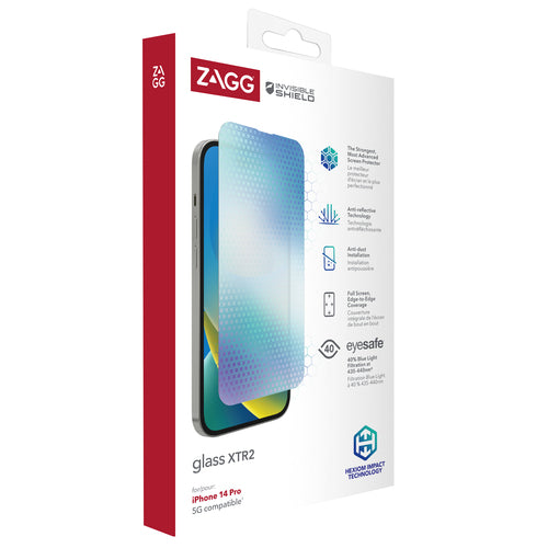 ZAGG InvisibleSheild Glass XTR2 ScreenProtector iPhone 14 Pro