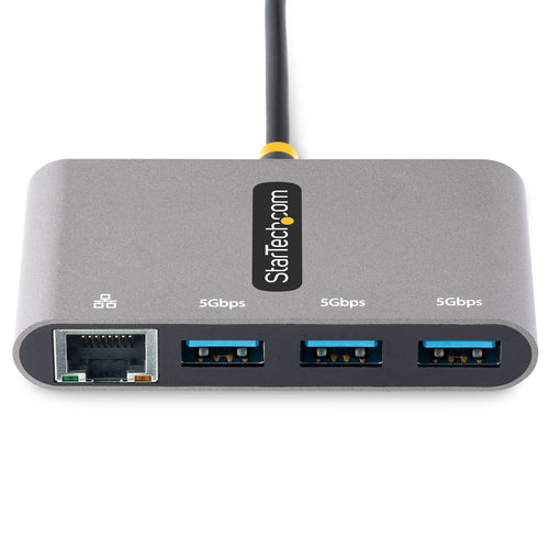 StarTech.com HB30C3A1GEA2 - 3-Port USB-C Hub with Ethernet Portable