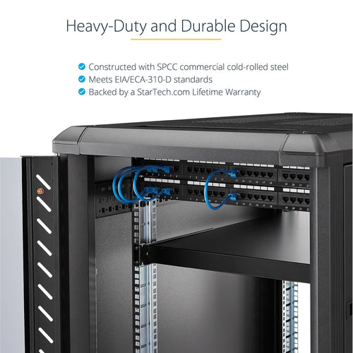 ADJSHELFHD - STARTECH.COM 1U 4-POST SERVER RACK SHELF - NETWORK CABINET SHELF LTW
