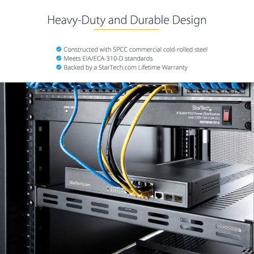 STARTECH.COM 1U 4-POST ADJUSTABLE VENTED SERVER RACK MOUNT SHELF LTW