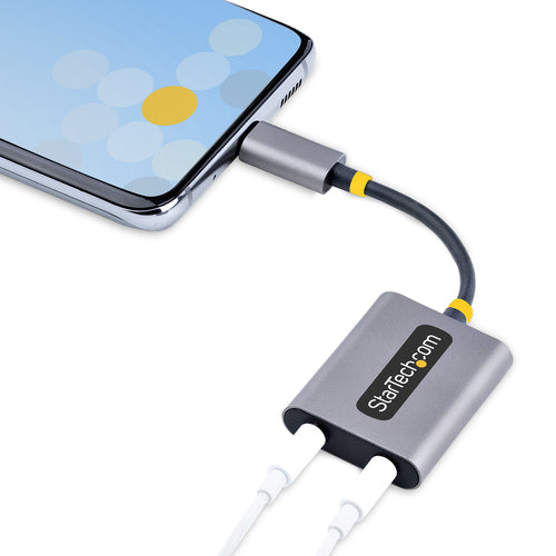 StarTech.com USBC-AUDIO-SPLITTER - USB-C Headphone Splitter/Dongle with Mic