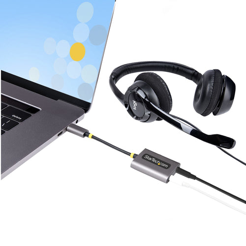 StarTech.com USBC-AUDIO-SPLITTER - USB-C Headphone Splitter/Dongle with Mic