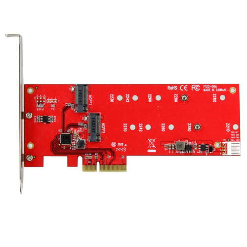 StarTech.com PEX2M2 - 2x M.2 SSD Controller Card - PCIe