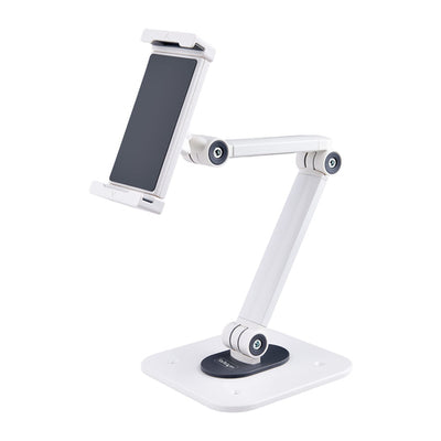 ADJ-TABLET-STAND-W - STARTECH.COM ADJUSTABLE TABLET STAND FOR DESK, UNIVERSAL TABLET HOLDER 5 YR