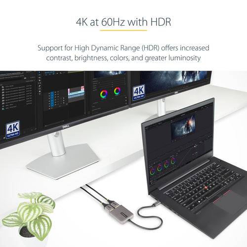StarTech.com MST14CD122DP - 2-Port USB-C to DisplayPort MST Hub 4K