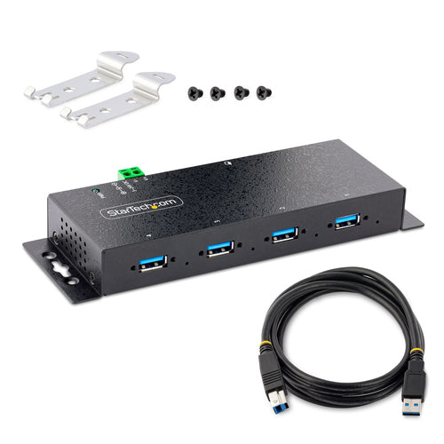 STARTECH.COM 4-PORT INDUSTRIAL USB 3.0 5GBPS HUB MOUNTABLE RUGGED USB-A HUB 2 YR