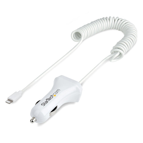 StarTech.com USBLT2PCARW2 - Lightning Car Charger w/ Cable 2 Ports
