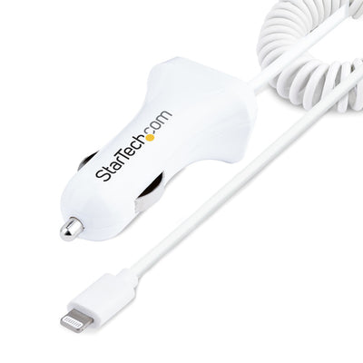 StarTech.com USBLT2PCARW2 - Lightning Car Charger w/ Cable 2 Ports