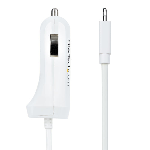 StarTech.com USBLT2PCARW2 - Lightning Car Charger w/ Cable 2 Ports