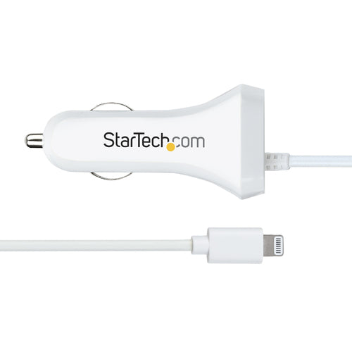 StarTech.com USBLT2PCARW2 - Lightning Car Charger w/ Cable 2 Ports