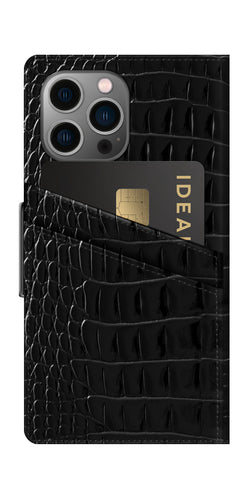 IDAW-I2167-236 - Ideal of Sweden iPh 13 Pro Max Atelier Wallet Neo Noir Croco