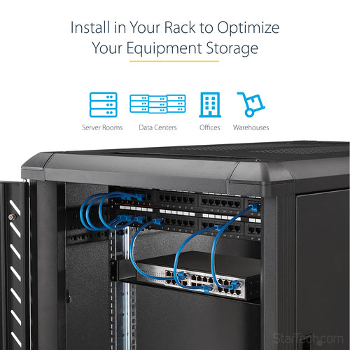 StarTech.com CABSHELF116 - Shelf - Rack Mount Tray - 1U - 16in Deep