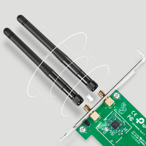 TL-WN881ND - TP-Link 300Mbps Wireless N PCI Express Adapter,Atheros, 2T2R, 2 detachable antenna