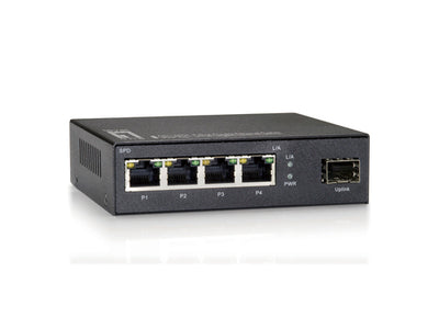LevelOne GEU-0521 - 5-Port Gigabit Switch 4x GigE RJ45 1x GigE SFP
