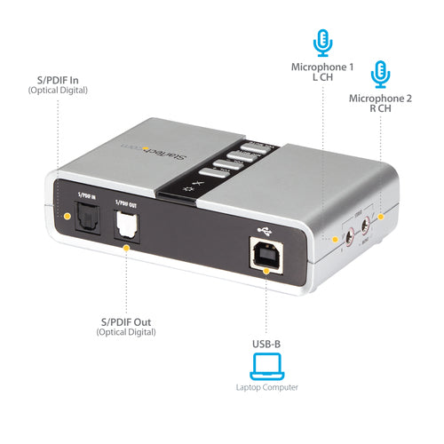 StarTech.com ICUSBAUDIO7D - USB Audio Adapter Sound Card
