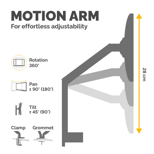 8042501 - Fellowes Monitor Arm Platinum Dual