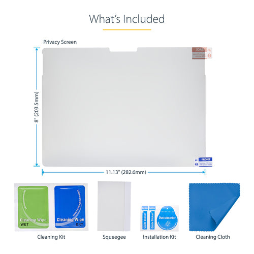 STARTECH.COM 4-WAY PRIVACY SCREEN FOR 13-INCH SURFACE PRO 8/9/X, ANTI-GLARE, 2 YR