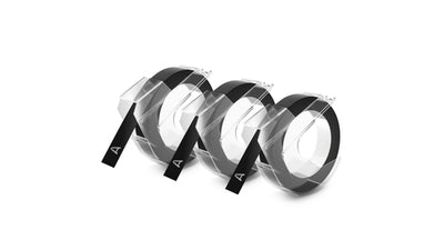 1741670 - Dymo Emb Tape 3pk Blk 9mm x 3m