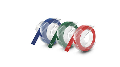 1741671 - 1741671 Dymo Coloured Embossing Tape 3 Pack 9mm x 3m