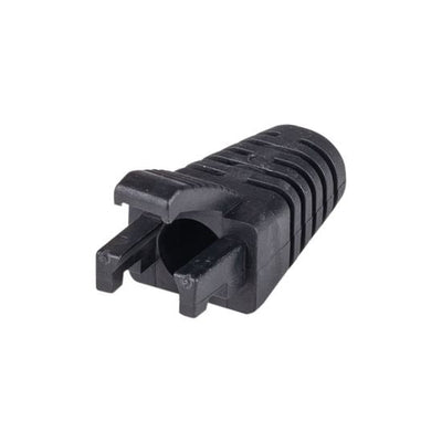 DYNAMIX Black RJ45 Strain Relief Boot Slimline w/ Clip Protector 6.0mm Outside Diameter 20pk