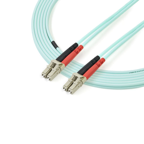 StarTech.com A50FBLCLC2 - 2m 10 Gb Aqua MM Fiber Patch Cable LC/LC
