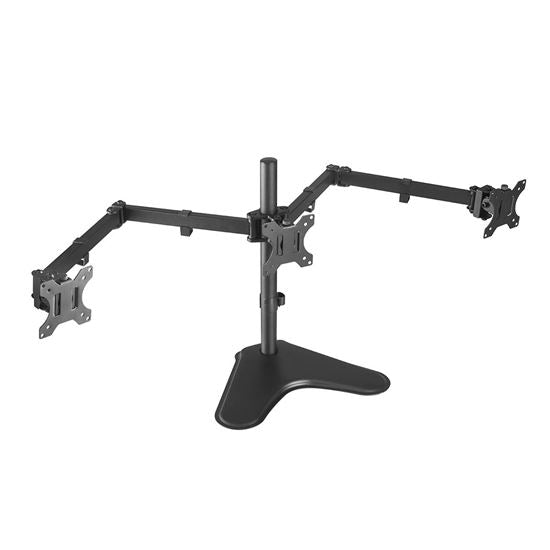 BRATECK 13''-27'' Triple Monitor Economy Desk Mount Stand Detachable VESA Max 7kgs Per