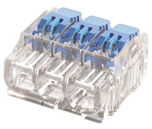 IDEAL INDUSTRIES 32A 3 Port Wire Connector Gen II Lever 50pc Jar 0.2 mm2 to 4.0 mm2 Solid/Stranded Wire