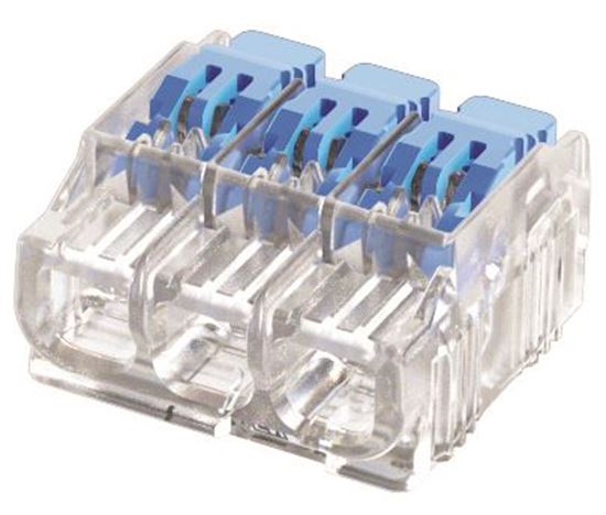 IDEAL INDUSTRIES 32A 3 Port Wire Connector Gen II Lever 50pc Jar 0.2 mm2 to 4.0 mm2 Solid/Stranded Wire