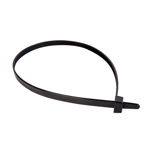 DYNAMIX 4.6 x 160mm UV Black Cable Ties Pack of 100 230N/23.4kgs Tensile Strenght