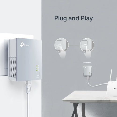 TL-PA411 KIT - TP-Link TL-PA411 KIT AV600 Powerline Starter Kit