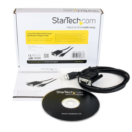 StarTech.com ICUSB232FTN - USB to Null Modem Serial DCE Adapter