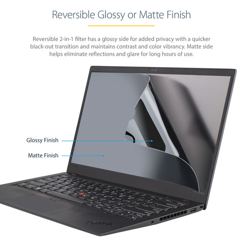 STARTECH.COM 15.6-INCH GOLD LAPTOP PRIVACY SCREEN, FILTER W/ENHANCED PRIVACY, 2 YR