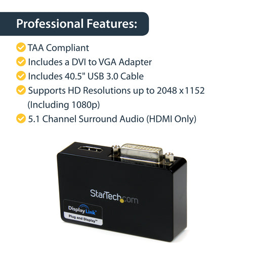 StarTech.com USB32HDDVII - USB 3.0 HDMI and DVI Graphics Adapter