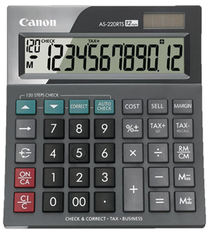 PBC130 - Canon AS220RTS 12 Digit Large Business Desktop Calculator with Tax