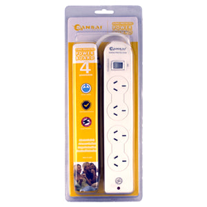 SPB0134 - Sansai 4 Way Surge Powerboard with Master Switch
