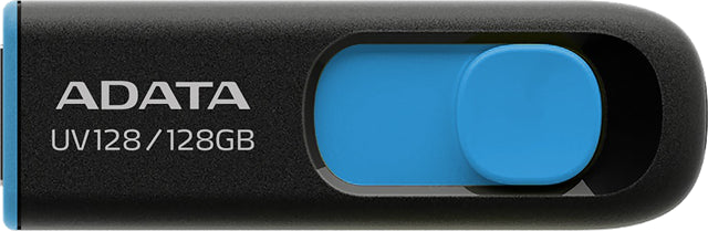 FP276-Y28 - ADATA UV128 Dashdrive Retractable USB 3.0 128GB Blue/Black Flash Drive