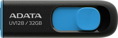 FP276-X32 - ADATA UV128 Dashdrive einziehbarer USB 3.2 32 GB blau/schwarz Flash-Laufwerk