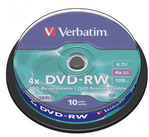 MV293 - Verbatim DVD-RW 4,7GB 4x 10er Pack auf Spindel