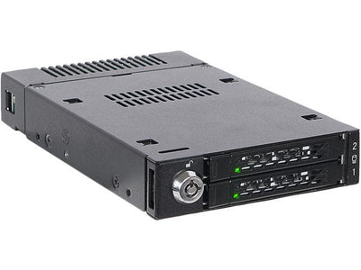 ICY Dock ToughArmor MB834M2K-B2x M.2 PCIe NVMe SSD Mobile Rack for 3.5" Drive Bay