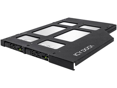 ICY Dock ToughArmor MB852M2PO-B Dual Bay M.2 NVMe SSD to Ultra Slim ODD Bay (9.5mm) Mobile Rack