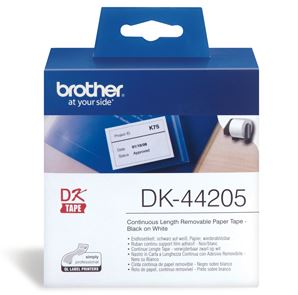 BCC64 - Brother DK44205 Continuous Paper Roll (Blk Print on Wht) 62mm x 30.48m