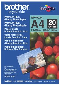 BBP413 - Brother BP71GA4 A4 Premium Glossy Photo Paper 260GSM 20 Sheets