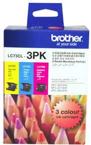 BCK51 - Brother LC73CL3PK CMY Colour Ink Cartridges (Triple Pack)