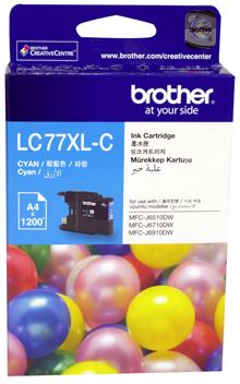 BCK59C - Brother LC77XLC Cyan High Yield Ink Cartridge